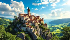 Perché sur un promontoire, ce village médiéval offre des panoramas à couper le souffle