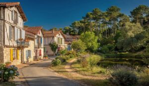 Situé à côté d’une réserve naturelle, ce village landais séduit par son authenticité